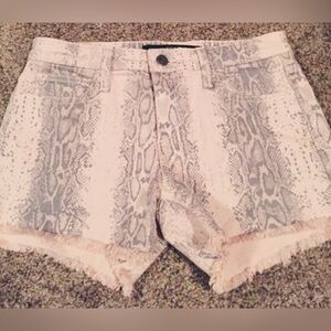 snake print shorts